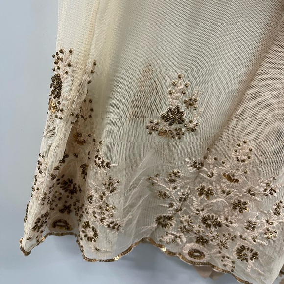 ZARA LIMITED EDITION LINGERIE COLLECTION SHEER EMBELLISED BORDUURSELS TOP BLOUSE - Picture 13 of 16